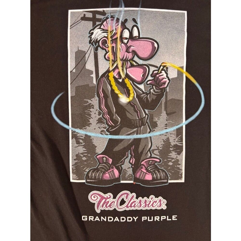 Stay Kushy Men's "Grandaddy Purple" T-Shirt - Black, Size M